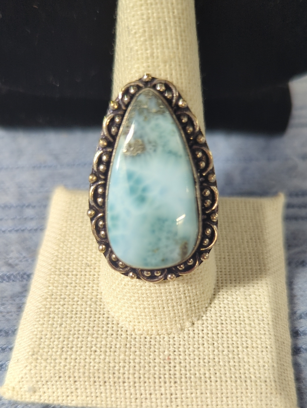 Larimar Ring Size 10 - Dominican Republic